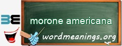 WordMeaning blackboard for morone americana